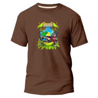 Imagem de Camiseta Algodão Premium Estampa Digital Selva Praia Lazer - NoBrand, 