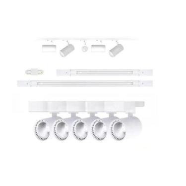Imagem de Luminária Trilho Eletrificado De 3m + 8 Spots Led 7w Branco - BWY, 600