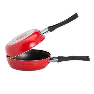 Imagem de Omeleteira Antiaderente Pro-Flon 18cm 0,7L Linha Garlic Vermelha Brino