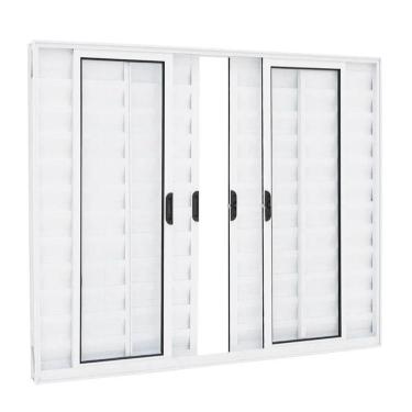 Imagem de Veneziana 6 folhas 1,00x2,00 sem grade no alumínio branco