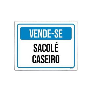 Imagem de Placa Vende-Se Sacolé Caseiro 36X46