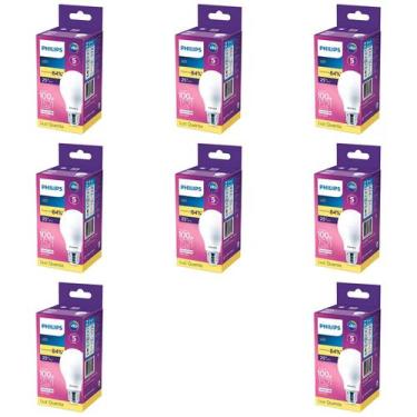 Imagem de Kit 8 Lâmpada Led Bulbo 16w = 100w 1521lm Bivolt Philips 3000k Amarela