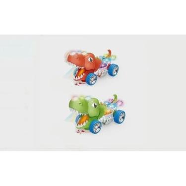 Imagem de Brinquedo Carro Dinossauro Solta Fumaça Bate E Volta Com Luz E Som - T