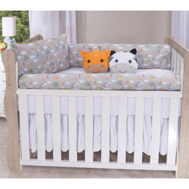 Imagem de Kit enxoval para berço americano e nacional - (áfrica) safari cinza - 