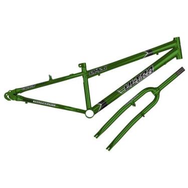 Imagem de Quadro Aro 26 Ultra Bikes em Aço Carbono com Garfo Rebaixado, Verde, A