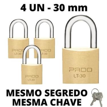 Imagem de 4 Cadeado Pado 30mm mesmo segredo