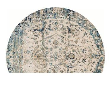 Imagem de Tapete redondo abstrato para sala de estar tapetes macios para sala de jantar embaixo da mesa, tapete antiderrapante para entrada de escritório e cozinha (flor 07,120 x 180 cm)