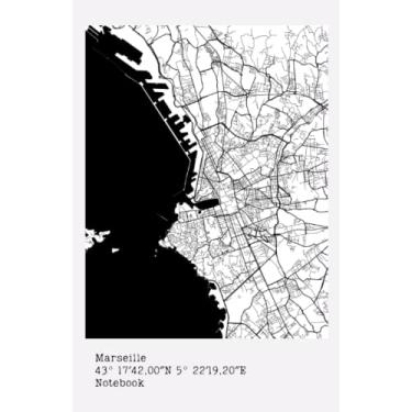 Imagem de Notebook "Marseille map" – light grey – 80 pages - blank- 5,5x8,5in – 43° 17′42,00″N 5° 22′19,20″E: Carnet de notes "Plan de Marseille" – gris clair – ... - 13,9x21,5cm – 43° 17′42,00″N 5° 22′19,20″E