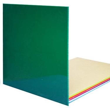 Imagem de XLNT TECH Chapa de Acrílico Fundido com 1/8 de Espessura (Opaca, 1 Peça, 12 X 12 Polegadas), Chapa de Acrílico Verde Kelly para Máquina de Gravação E Corte A Laser, Placas, Projetos "Faça Você Mesmo".