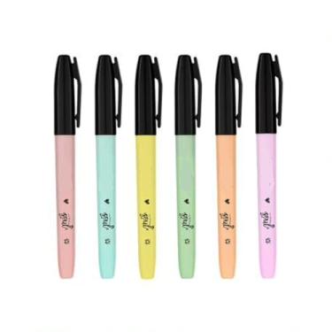 Imagem de Marca Texto 6 Cores Tons Pastel Soul 6 Unidades