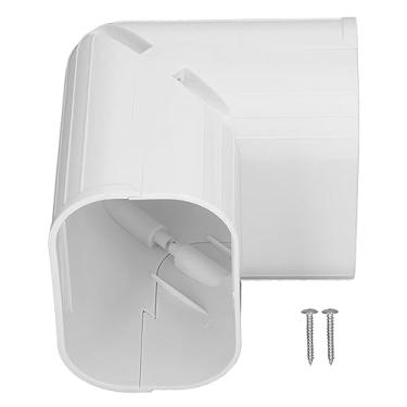 Imagem de Capa de tubulação de ar condicionado, cobertura de tubo de cotovelo vertical decorativa kit de cobertura de linha de pvc acessórios de cobertura de tubulação para 5-10