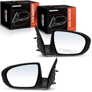 Imagem de A-Premium Par (2) espelhos retrovisores elétricos do lado do motorista e do passageiro - compatível com Kia Optima 2012-2013 - Espelho retrovisor externo dobrável elétrico aquecido preto com seta -