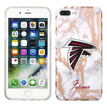Imagem de Prime Brands Group Capa de celular para Apple iPhone 8 Plus/7 Plus/6S Plus - Branco/Ouro rosa - Licenciado pela NFL Atlanta Falcons