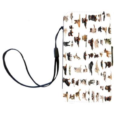 Imagem de Rikki Knight Capa carteira flip para cães filhotes e gatos com aba magnética para Apple iPhone 4 e 4s