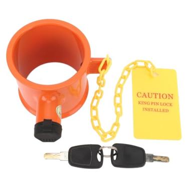 Imagem de Fechamento do Pino 5ª Roda Em Liga de Alumínio Com Etiqueta de Advertência - Segurança Antirroubo para RV, Barco, Semi-caminhão