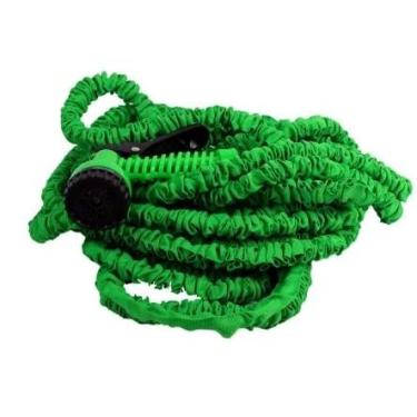 Imagem de Mangueira Mágica Expansível com Válvula e 7 Bicos Injetores 30 Metros uso Casa Piscina e Jardim (Verde)