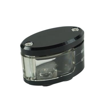 Imagem de 2 peças de embreagem de freio de motocicleta cilindro mestre reservatório de fluido copo de óleo universal para motocicleta motocicleta scooter (preto)