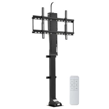 Imagem de Elevador de TV motorizado CO-Z para TVs de 32" a 70" com resolução VESA de até 600x400, suporte de TV com altura ajustável e suporte de parede com controle remoto e configuração de memória, elevador