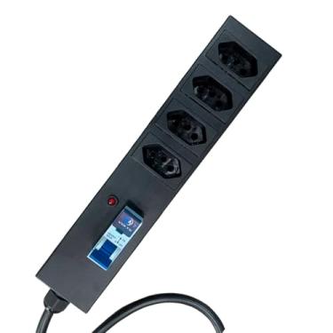 Imagem de Filtro de Tomada Régua 4 Tomadas com Disjuntor 20a com Cabo 1 Metro