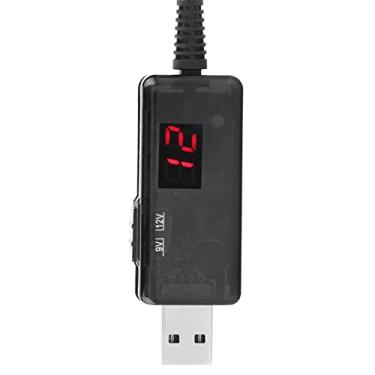 Imagem de Cabo Conversor Intensificador, Porta USB para Cabo Boost DC 9V/12V Roteador de 2,6 Pés Cabo Conversor Intensificador de Tensão Com Display de LED, Conversor de Energia