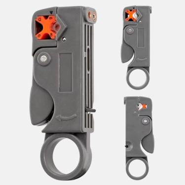 Imagem de Decapador de Cabo Coaxial, Ferramenta para Cabos RG6/RG59/RG58, Ajuste de Lâminas, Design Ergonômico