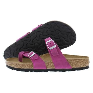 Imagem de Birkenstock Sandália unissex Mayari de couro oleado, Festival, fúcsia - roxo, 6 Women/4 Men