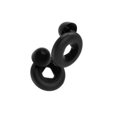 Imagem de Protetor auricular silicone,Abafador de som silicone para Prática de Esportes, Protetor auditivo confortável, reutilizável, Tampão de ouvido para dormir (preto, Tamanho único)