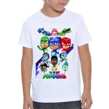 Imagem de Camiseta Infantil Pj Masks Desenho T-shirt camisa - loja dinka, 6