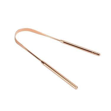 Imagem de Raspador de Língua Ayurvédico Cor Cobre NO2PROBLEMS Limpeza Bucal Profunda, Anti-Ferrugem e Durável, Acabamento Sofisticado (Cor Cobre).