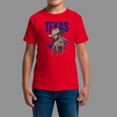 Imagem de Camisetas Infatil Country Moda Country Manga Curta Gola Redonda Texas 