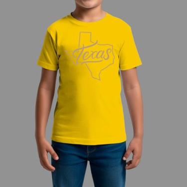 Imagem de Camisetas Infatil Básica Masculina Moda Country Gola Redonda Texas Sta