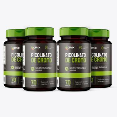 Imagem de Kit 4x - Picolinato de Cromo - 70 cápsulas - Omix