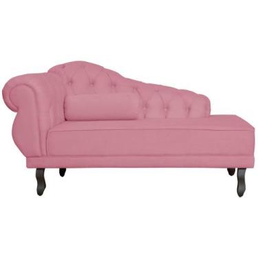 Imagem de Recamier Divã Namoradeira Larissa Lado Direito Suede - olivia, Rosa