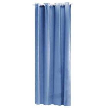 Imagem de Cortina Blackout PVC, 140cm x 300cm, Uma Folha, Corta Luz 100%, com Ilhós, Preto (AZUL BEBE)