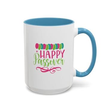 Imagem de Caneca de café colorida da Páscoa, caneca festiva para celebração da Páscoa, presente para feriados judaicos, copos de férias, 325 g, 425 g