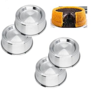 Imagem de Kit 4 Assadeiras Forma de Bolo Redonda Ballerine Rebaixada Média em Al