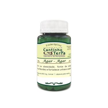 Imagem de Agar Agar Gelatina Vegetal 250mg/ 60capsulas - 2 potes
