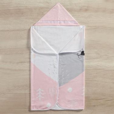Imagem de Toalha De Banho Tematica Para Bebe Com Capuz - Miguel Baby, Ursa polar
