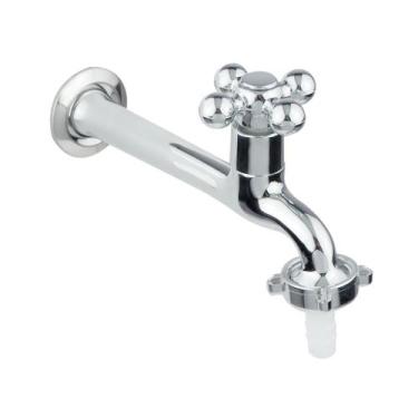 Imagem de Torneira P/ Tanque Metal 1158 C/ Bico 18 Cm 1/4 Volta C-33 - Malu Meta