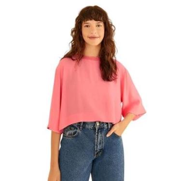 Imagem de Blusa T-shirt Farm Básica Rosa Selva-Feminino