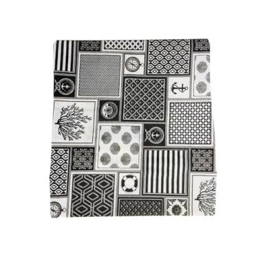 Imagem de Capa de Almofada Impermeável 45x45 p Área Externa (LADRILHO MAR PRETO)