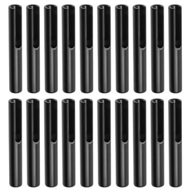 Imagem de Pastlla Kit de ferragens para trilhos de cabo de metal preto, âncora invisível de aço inoxidável 316, encaixe em acessórios de corda de fio de 1/20.3 cm com pino de canto de escada ajustável e poste