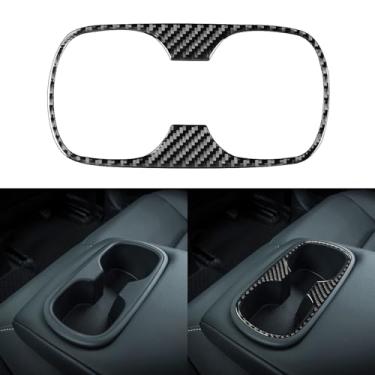 Imagem de NVCNX Fibra de carbono premium real para Toyota Corolla & Cross 2020-2025 2021 2022 2023 2024 Hatchback híbrido L LE XLE SE XSE FX FX capa de suporte de copo traseiro de carro acabamento interior