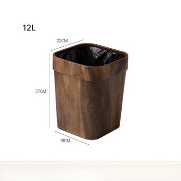 Imagem de Lixeira De Cozinha Selada De Grão De Madeira De Alta Qualidade Com Tam