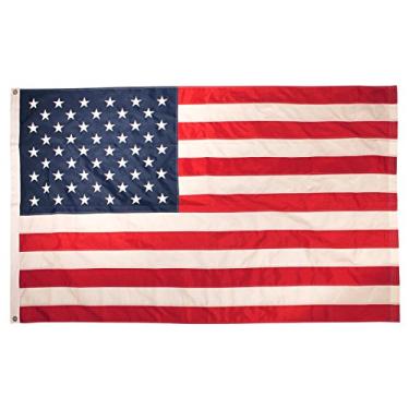 Imagem de US Flag Store Bandeira dos EUA US46NC 1,2 m x 1,8 m Nylon costurado com ilhós (importado), vermelho, branco, azul