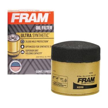 Imagem de FRAM Filtro de óleo ultra sintético com proteção de 20.000 milhas, XG16 com SureGrip (pacote com 1)