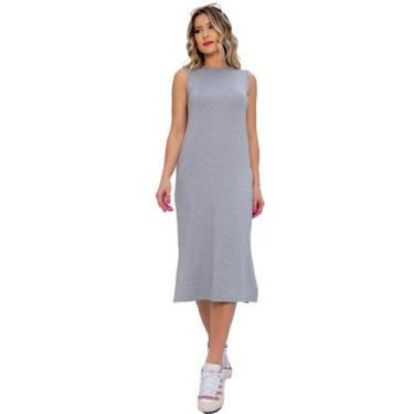 Imagem de Vestido Midi Feminino Soltinho Malha de Viscose Elegante - IV STORE, M