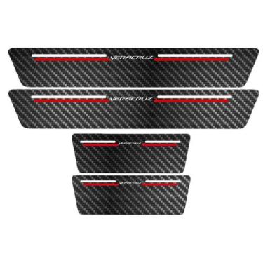 Imagem de Kit Soleira Protetora Porta Premium Red Carbono - VeraCruz - Jhow Ades