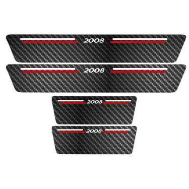 Imagem de Kit Soleira Protetora Porta Premium Red Carbono - 2008 - Jhow Adesivos