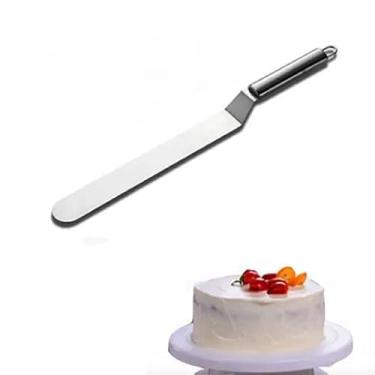 Imagem de Espátula Offset de Lâmina de Aço Inoxidável, Espátula Portátil Gelo Creme, Uso Versátil, Material, Manuseio Fácil, Artesanato Fino, Decoração Bolo, Sobremesa, Massa Com Gancho